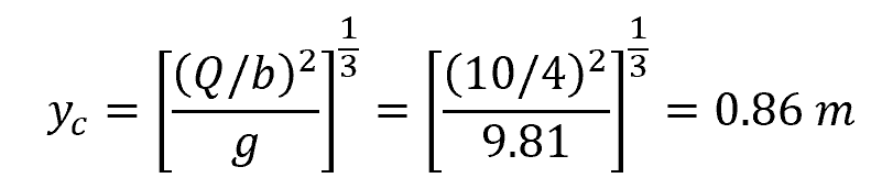 critical depth of rectangular channel equation