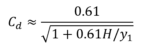 discharge coefficient equation