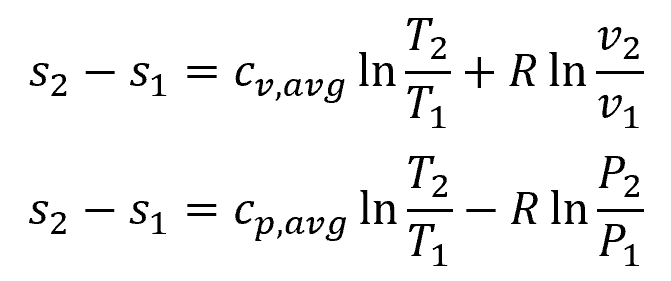 entropy change for ideal gases 