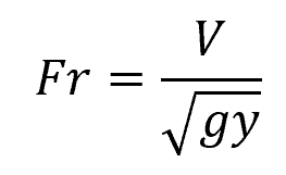 Froude number equation