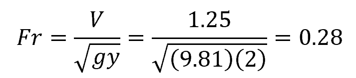 Froude number formula