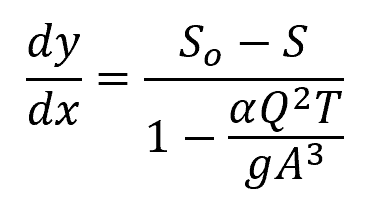 Gradually Varied Flow Equation