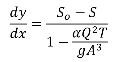 gradually varied flow equation