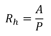 hydraulic radius equation