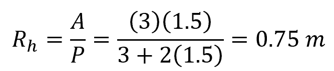 hydraulic radius formula