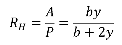 hydraulic radius of a rectangular channel formula