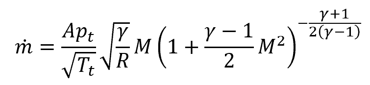 ideal compressible gas mass flow rate equation