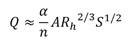 Manning equation flow rate