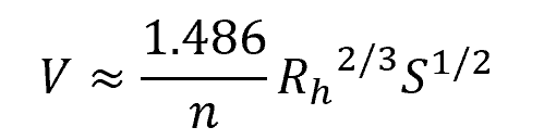 Manning equation in imperial units