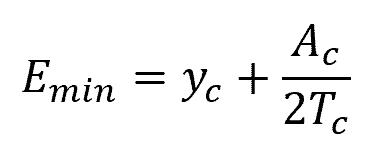 Minimum Specific Energy Equation