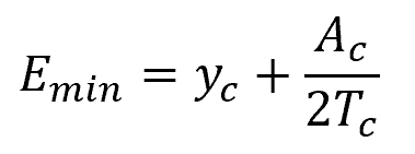 minimum specific energy equation