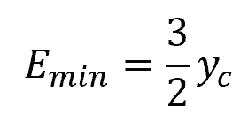 Minimum Specific Energy Rectangular channel equation