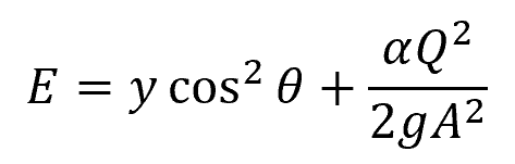 specific energy equation 