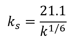 Strickler constant equation