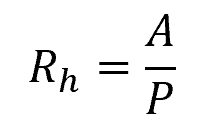 The hydraulic radius equation