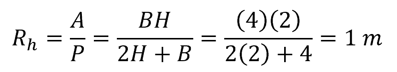 the hydraulic radius formula