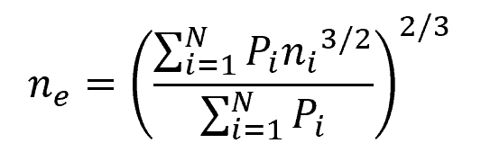 equivalent Manning constant equation