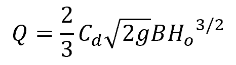 rectangular sharp-crested weir discharge formula