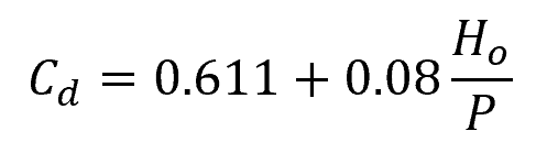 Rehbock’s experimental results for rectangular weirs