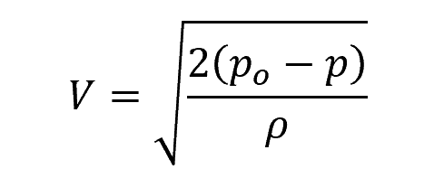 total velocity pressure equation