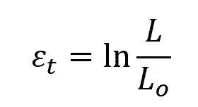 logarithmic strain equation